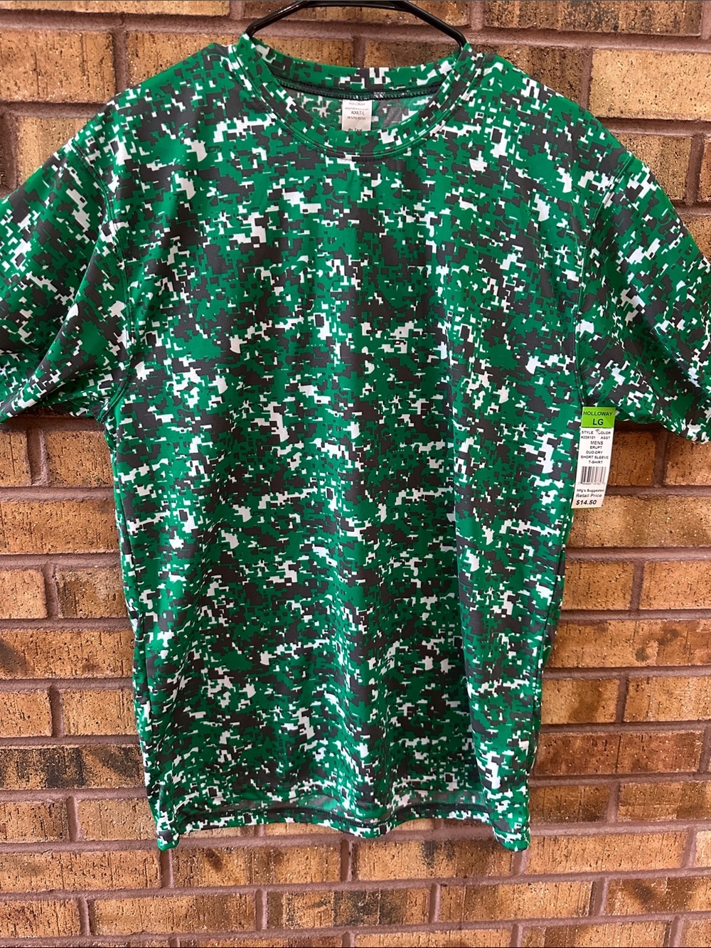 Holloway Green and White Digital Camo Short Sleeve Tee